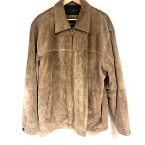 Liz Claiborne tan suede lined jacket. Size XL